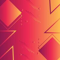 Modern triangle rectangle shapes red and yellow gradient abstract background. Geometric texture with seamless Random patterns vector