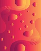 Creative 3d fluid and wave shapes abstract background Colorful Orange Background with Abstract Fluid Shape vector