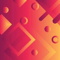 Futuristic rectangle and circle Gradient round shapes gradient abstract background. Geometric Futuristic background vector