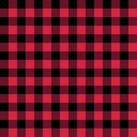 plaid flannel pattern, black and red checkered seamless repeatable texture background, vector