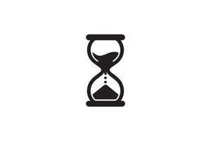 countdown Hourglass flow silhouette vector