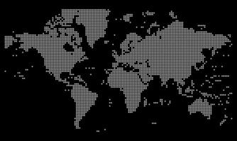 Dotted World Map Design just Global Map Silhouette Dotted Pattern Map vector