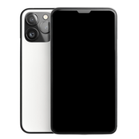 Modern smartphone with dual camera and sleek design, isolated on transparent background. png