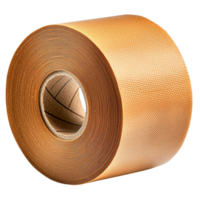 Close-up of a roll of copper tape, showcasing its shiny surface and intricate texture. Ideal for crafts and DIY projects. png