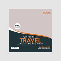 Online banner or social media template for Prepare To Go vector