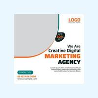 Social networking and post templates for online banner ads for digital marketing companies vector