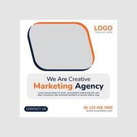 advertising businesses and designing banners for corporate social media vector