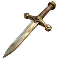 medieval espadas o cuchillo con rústico diseño aislado en transparente antecedentes separar png