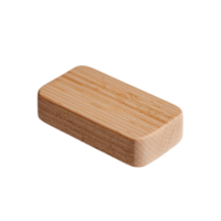 A floating timber block on an invisible background png