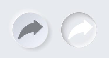 Neumorphic round on and off button for interface application or web design. Simple elegant luxury neumorphism trendy designs element UI components isolated on white background. vector