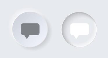 Neumorphic round on and off button for interface application or web design. Simple elegant luxury neumorphism trendy designs element UI components isolated on white background. vector
