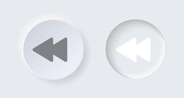 Neumorphic round on and off button for interface application or web design. Simple elegant luxury neumorphism trendy designs element UI components isolated on white background. vector
