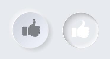 Neumorphic round on and off button for interface application or web design. Simple elegant luxury neumorphism trendy designs element UI components isolated on white background. vector