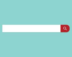 Search bar Internet browser engine red and white color on blue background vector