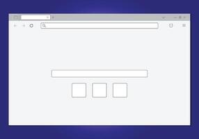 Web browser, internet browser search engine. Search bar for ui ux design and web site. Search address and navigation bar icon. Collection of search form templates for websites on blue background vector