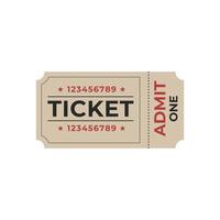 Admit one ticket design concept template vector