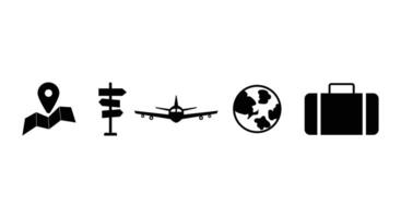 travel icon set element design concept idea vector