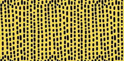 Hand Drawn dash pattern. Seamless pattern with small black lines on a yellow background vector