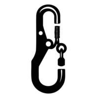 Simple Hook Clip with Locking Mechanism Design vector