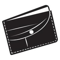 Simple and Elegant Black Wallet Design Illustration vector