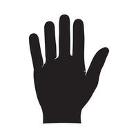Silhouette of a Hand Against a Plain Background vector