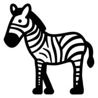 Simple Cartoon Zebra Illustration for Design Projects vector