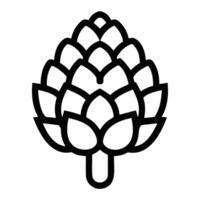 Simple Line Art of a Hop Cone Design vector