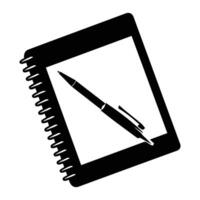 Pen and Notebook on White Background vector