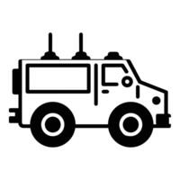 Sleek Black Vehicle Icon for Modern Design Projects vector