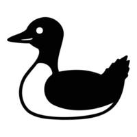 Simple Duck Silhouette for Creative Projects vector