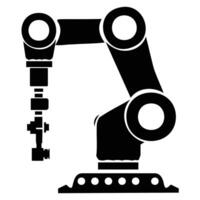 Industrial Robotic Arm for Automation Tasks vector
