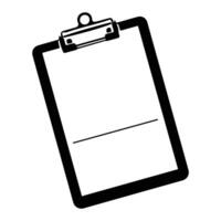 Simple Clipboard Outline with Blank Space for Notes vector