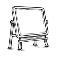 Hand-drawn Empty Chalkboard on Stand vector