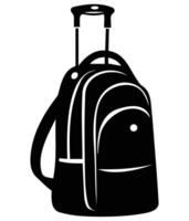 Stylish Backpack with Rolling Handle Design vector