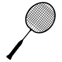 Simple Silhouette of a Badminton Racket Design vector