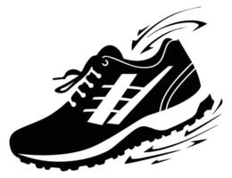 Stylish Running Shoe in Dynamic Motion vector