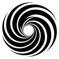 Abstract Black and White Spiral Design Visual vector