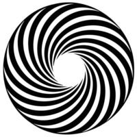 Abstract Black and White Spiral Pattern Design vector