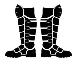 Protective Boots with Armor Design vector