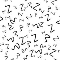 Seamless pattern with sketch squiggle vector