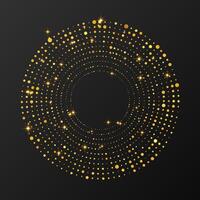 Abstract gold glowing halftone dotted background vector