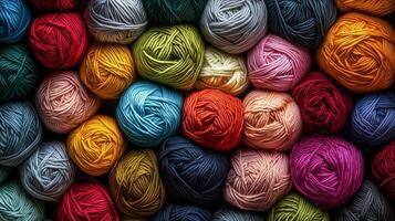 Ball yarn pattern colorful for hobby knitting fashion handmade photo