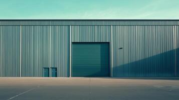 Hangar metal wall garage industrial workshop factory architecture photo