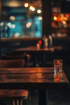 Cozy empty restaurant setting inviting for an intimate dining experience photo