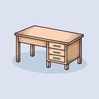 illustration Table Desk. design Office Table. Bed Table Desk design illustration and icon for website, digital and print vector