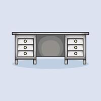 Bed Table Desk design illustration and icon for website, digital and print vector
