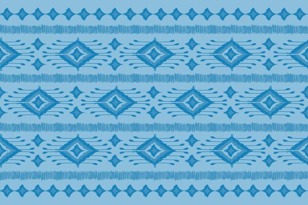 Light blue carpet tribal style. Ethnic ikat seamless pattern in traditional. Aztec ornament print. Design for background, illustration, rug, fabric, clothing, textile, batik, embroidery.