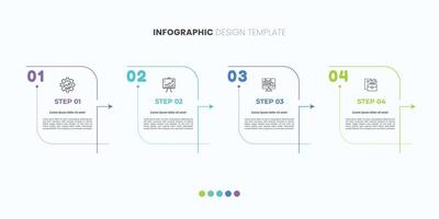 Infographic elements design template, business concept with 4 steps vector