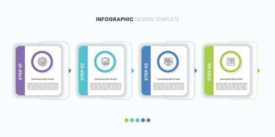 infographic design template with 4 options or steps vector