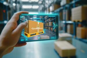 Leveraging augmented reality technology can significantly enhance the efficiency of package tracking and logistics management within the modern and complex supply chain system in todays economy photo
